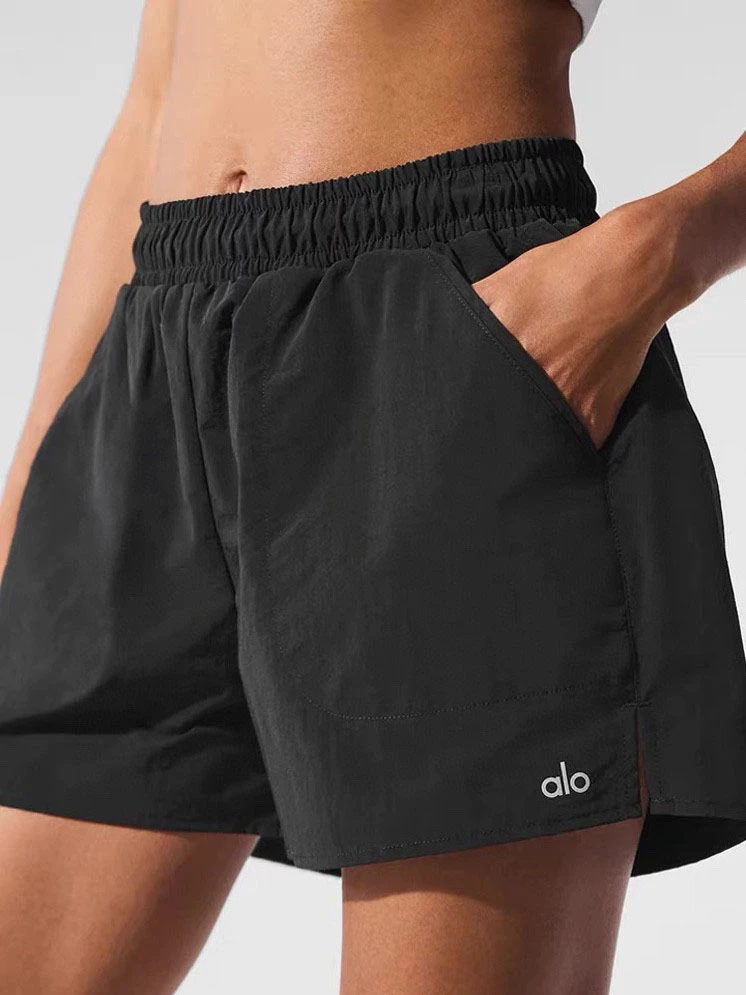 a/o短裤女夏季薄款健身运动高腰瑜伽跑步训练轻质透气三分速干裤