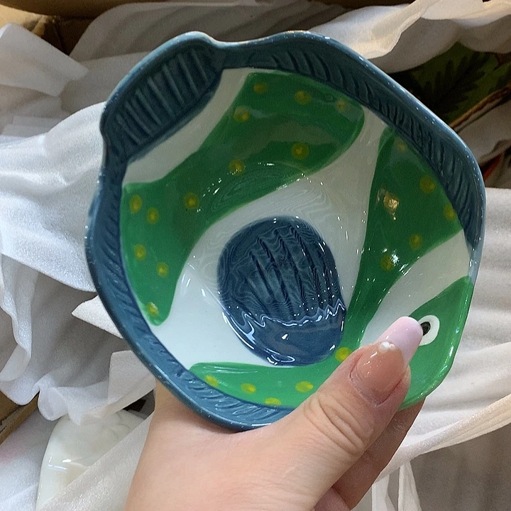 瓷鱼鱼鱼鱼好看米饭碗