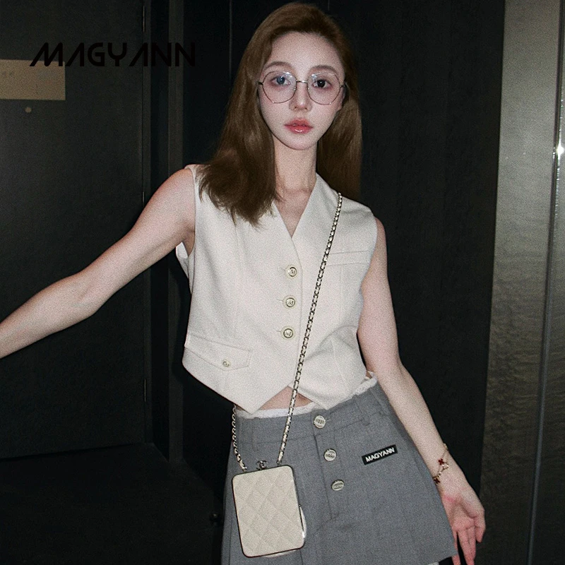 Magyann/昧宴【时光信笺】不对称口袋马甲