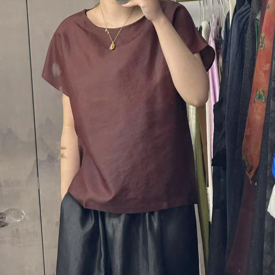 100桑蚕丝！福利款！红油皮简约上衣