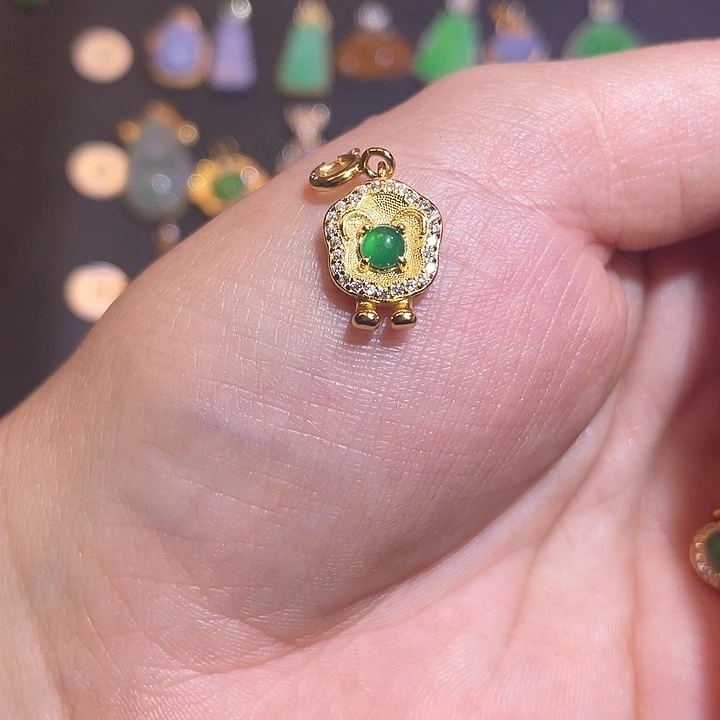 翡翠银S925镶嵌颈饰