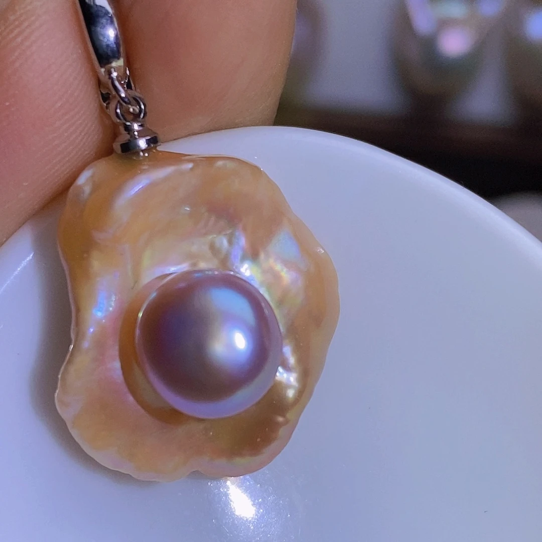 淡水珍珠淡水珍珠银S925镶嵌