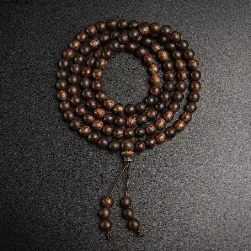 沉香9mm绿奇楠沉香手串天然种植棋楠念珠文玩多样性发一