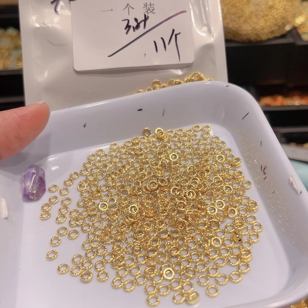 水晶珠宝半成品银S925镀金镶嵌13