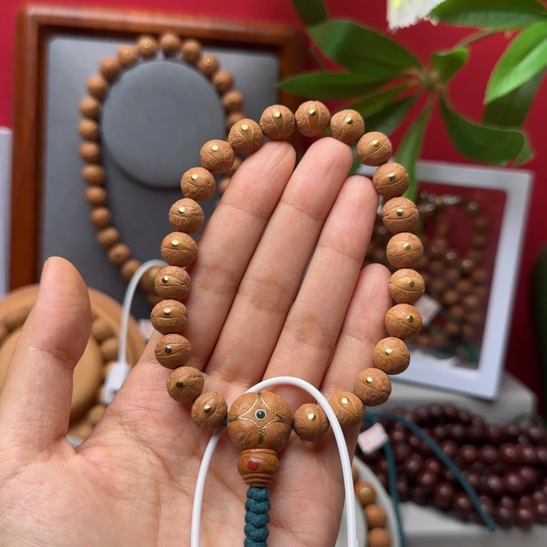 凤眼菩提手串10.5左右铜钉镶嵌手串