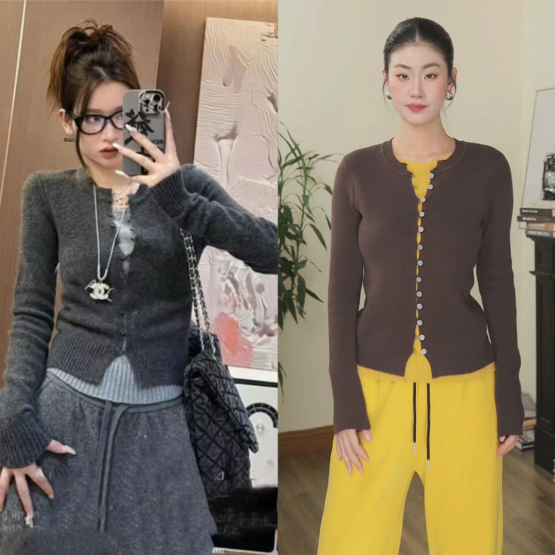 【清货】「颜色碰撞」高个子定制安迪绒假两件毛衣开衫