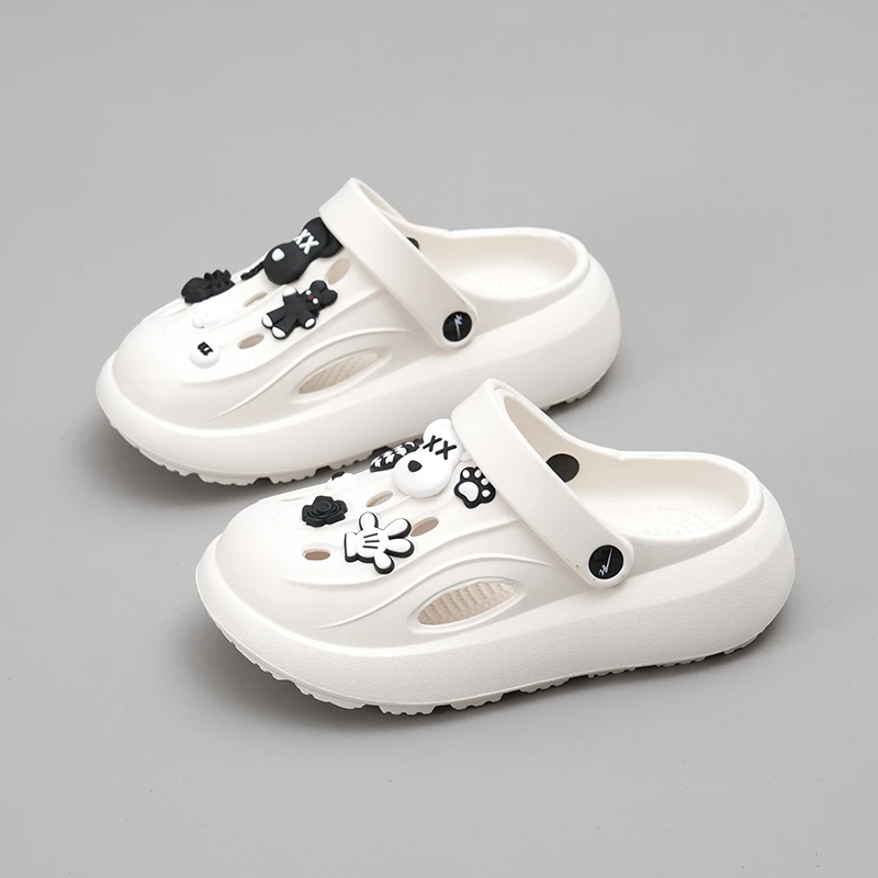 拖鞋女2025新款夏季洞洞鞋女外穿百搭厚底软底森系增高拖鞋