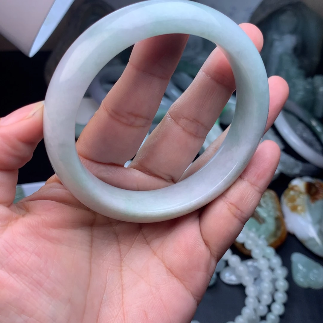 定制翡翠未镶嵌手镯58.8