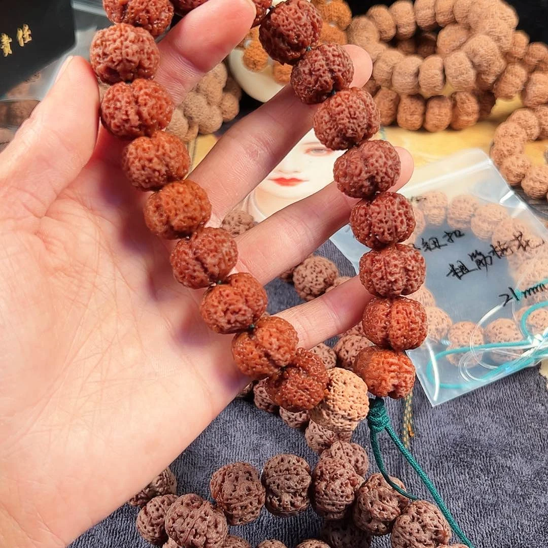 金刚菩提手串那***❤马蒂菠萝飞蝶五面复尺