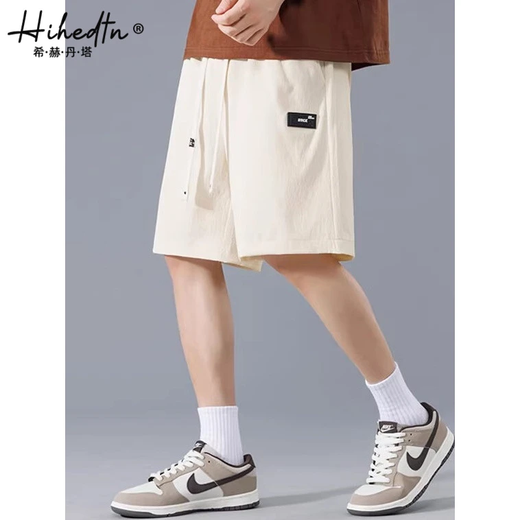 HiHeDtn春夏季新款宽松休闲裤薄款冰丝日系潮牌短裤裤子男款