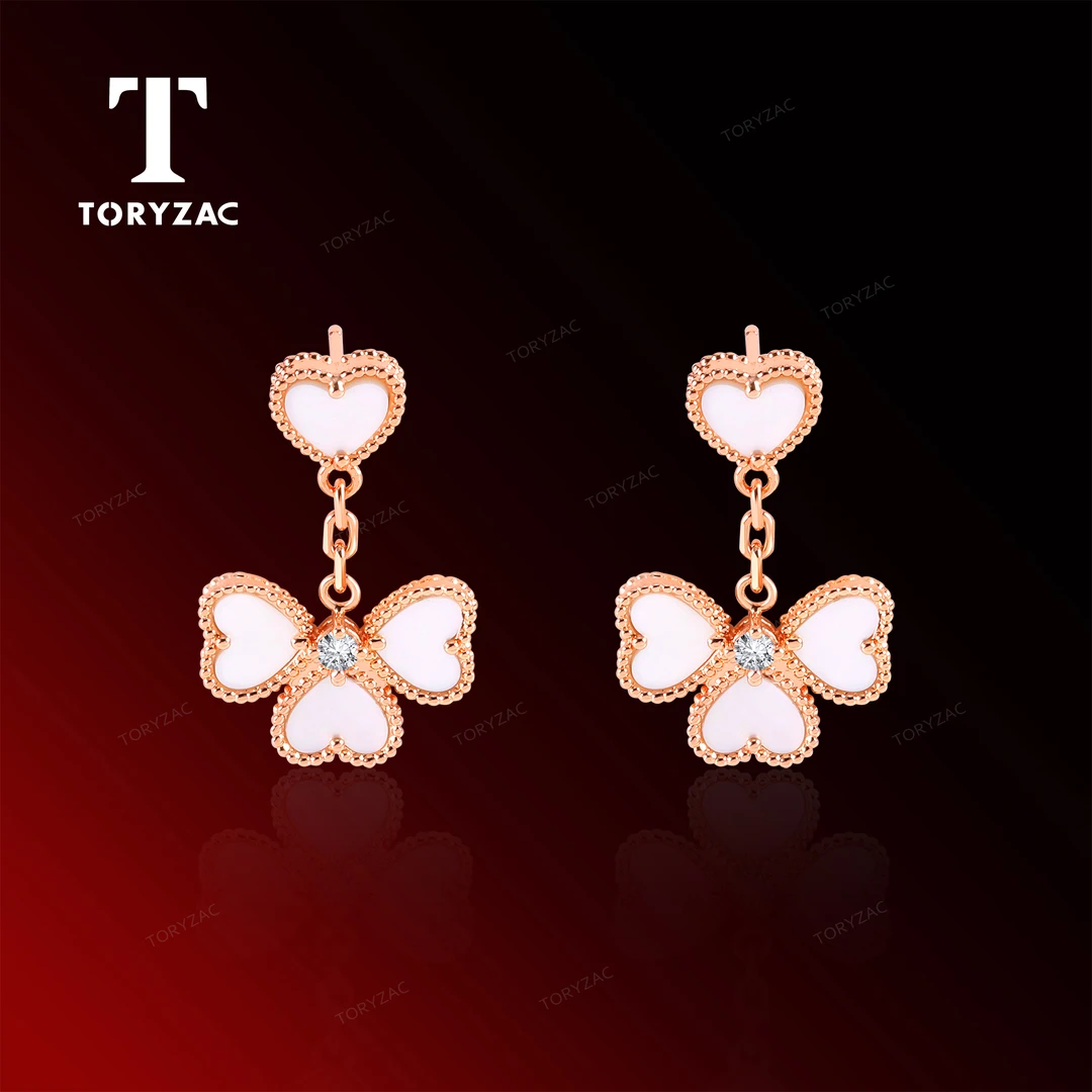 镀k金 925银针【幸运Lucky】CNC精工三叶草 时尚轻奢耳钉 1765