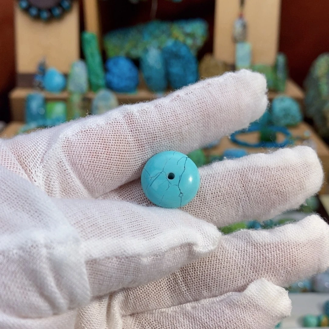 定制绿松石高瓷高蓝平安扣