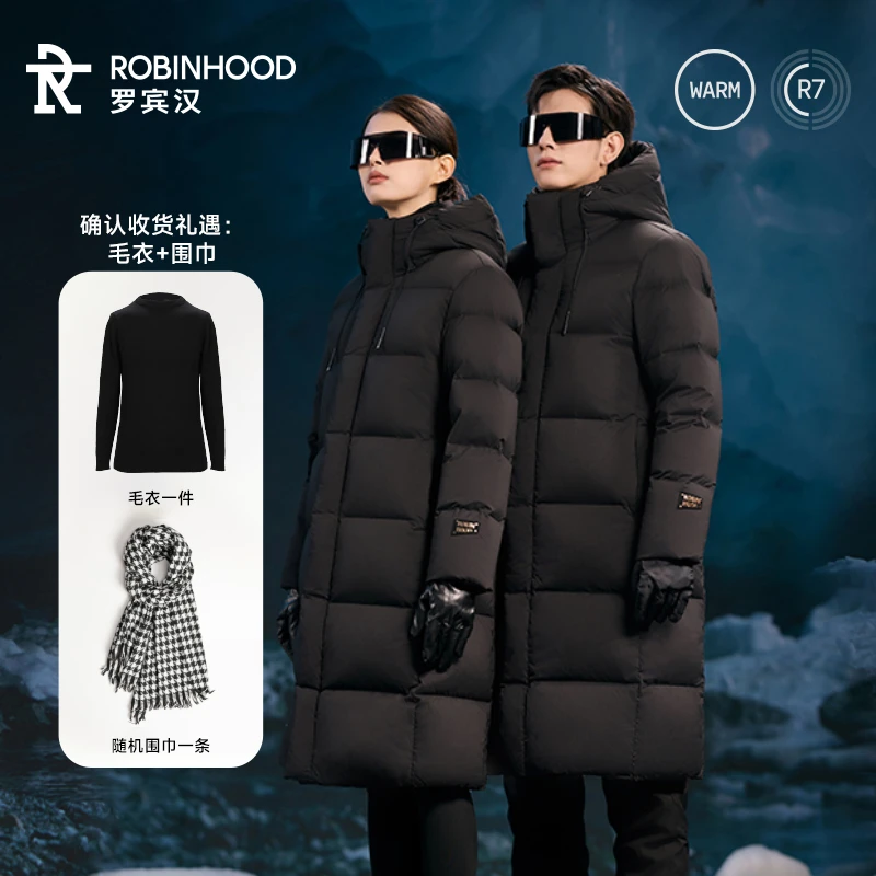 【罗宾汉】黑钻长款鹅绒羽绒服-R038Y69901件