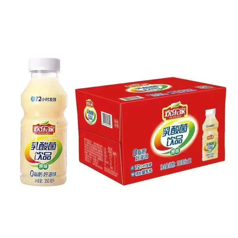 欢乐家乳酸菌饮品350ml*12瓶儿童饮品0脂肪添加益生元