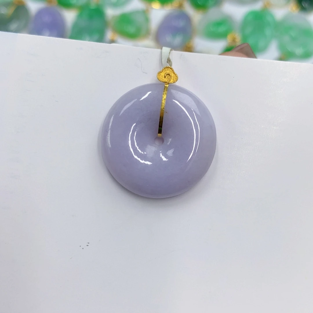 颈饰18K金镶嵌翡翠翡翠