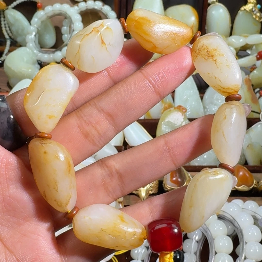 和田玉未镶嵌手链