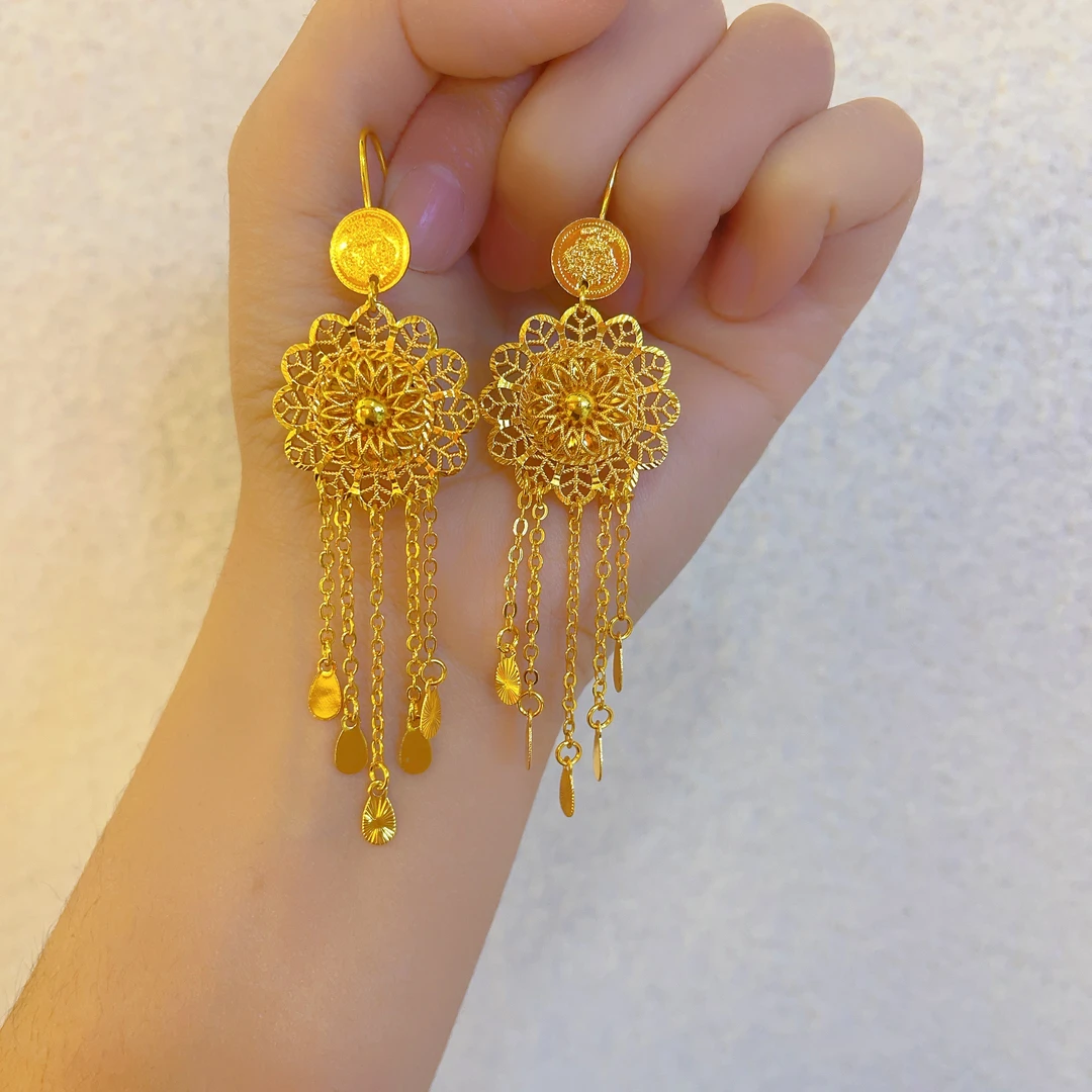 锌合金耳饰 428新款耳环爆款白搭时尚金色铜合金