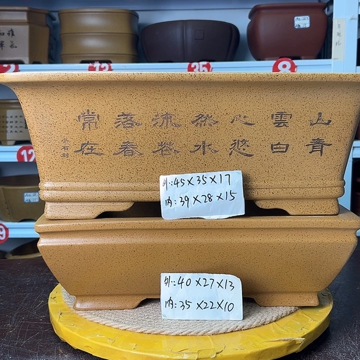 紫砂花盆你在一起