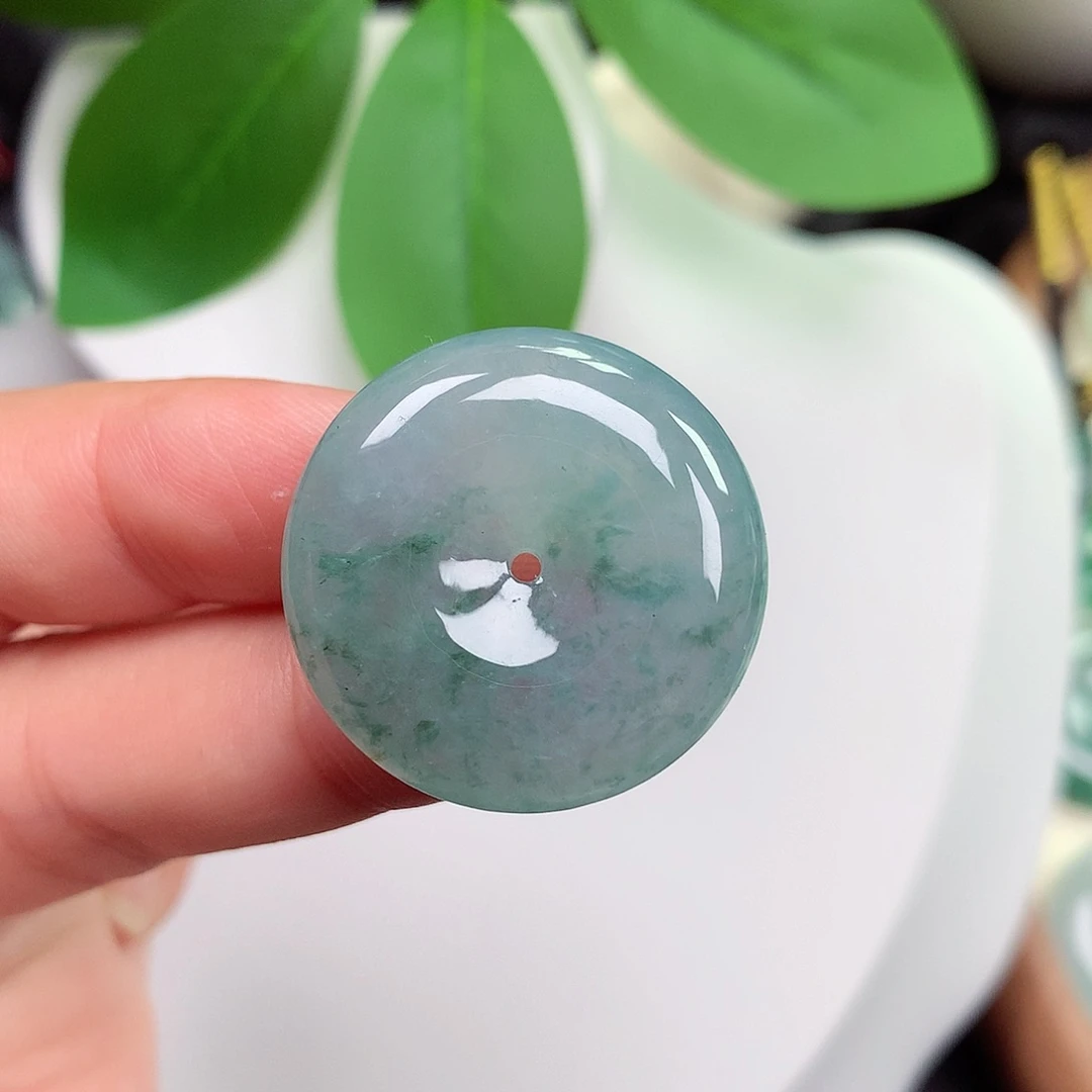 颈饰未镶嵌翡翠平安扣 26x6.5mm