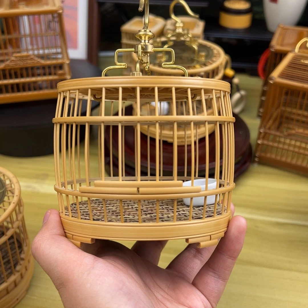 随***安玉竹腰鼓蝈蝈笼带小碗