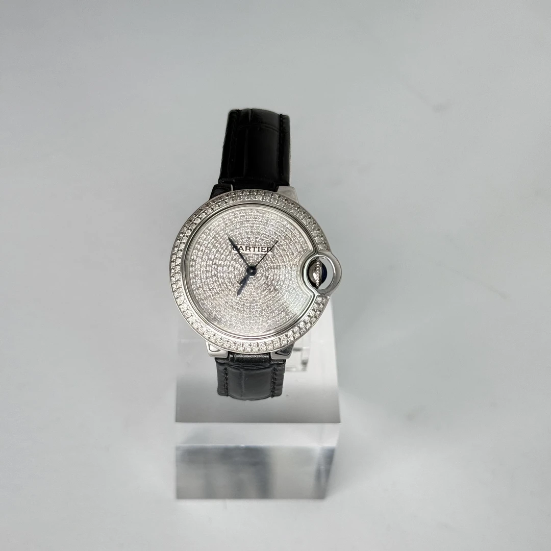 90新 Cartier/卡地亚 蓝气球后钻满天星 单表