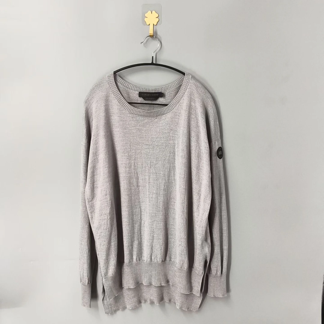 99新 CANADA GOOSE 葡萄籽奢潮/Canada Goose圆领保暖针织衫/L