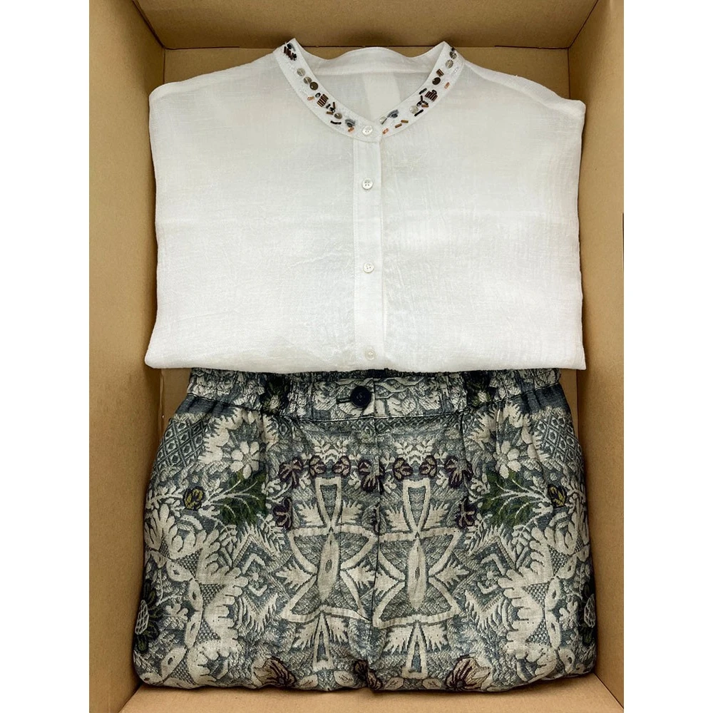 2025夏装搭配一整套法式高级感气质职业衬衫上衣阔腿裤两件套装女