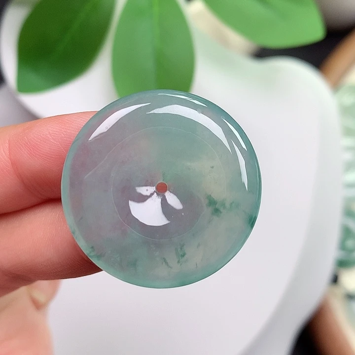 颈饰未镶嵌翡翠平安扣 29.5x5.3mm