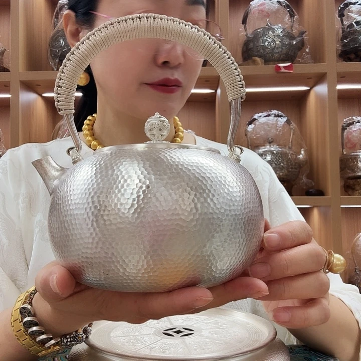 银壶泡茶壶足银999