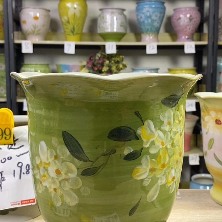 雯***人景德镇高温陶瓷花盆
