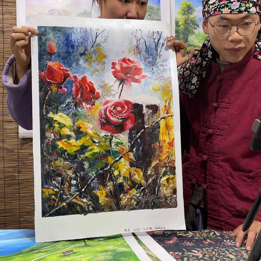 油画薇爽帮恭喜竞拍成功！