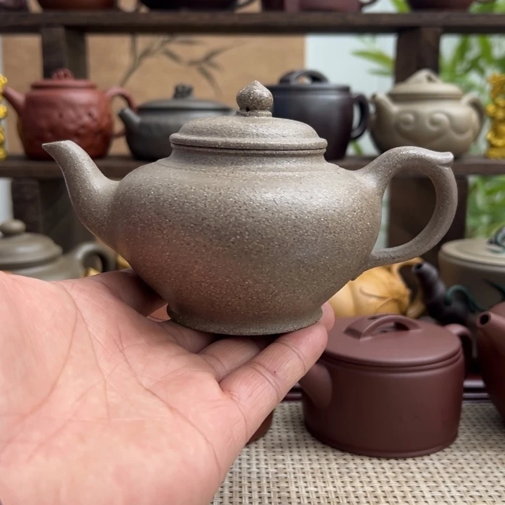 茶壶紫砂宜兴原矿紫砂笑樱，青段250CC半手