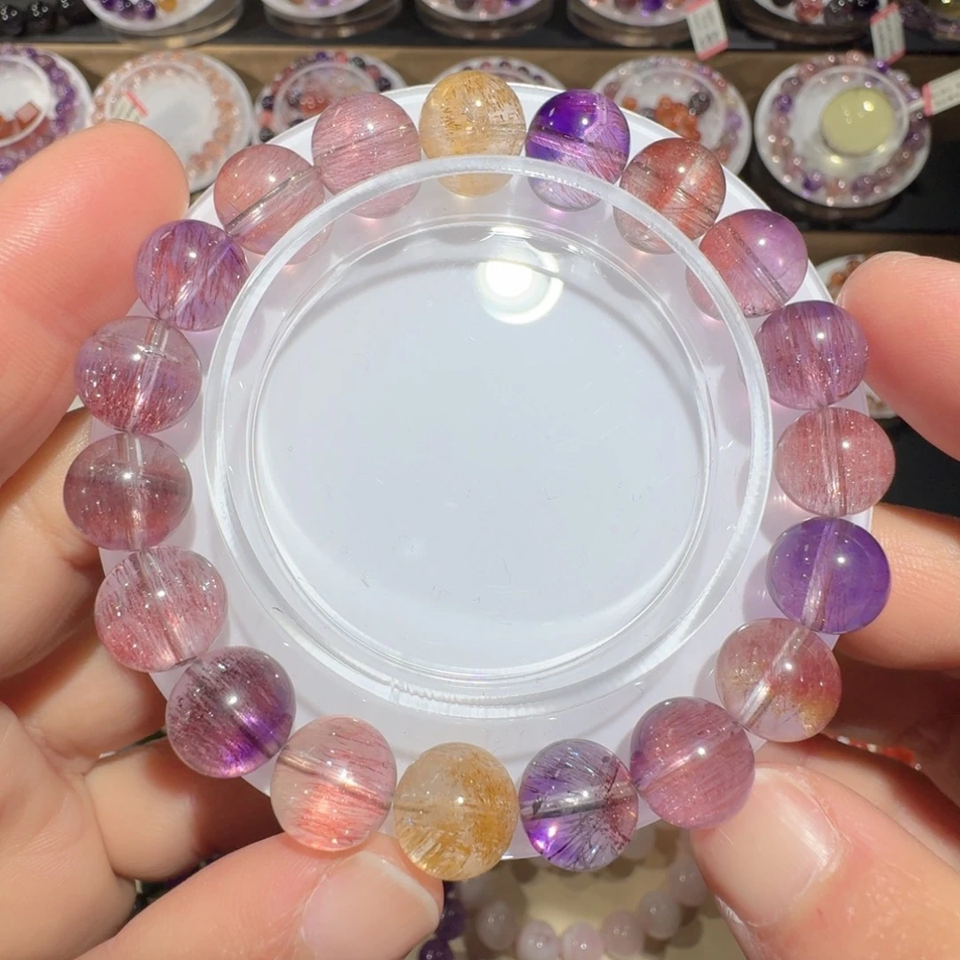 水晶未镶嵌手链10.8mm仙女超七手串