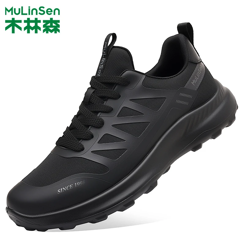 木林森男鞋新款网面透气跑步鞋男士上班夏季休闲作训防臭运动鞋子