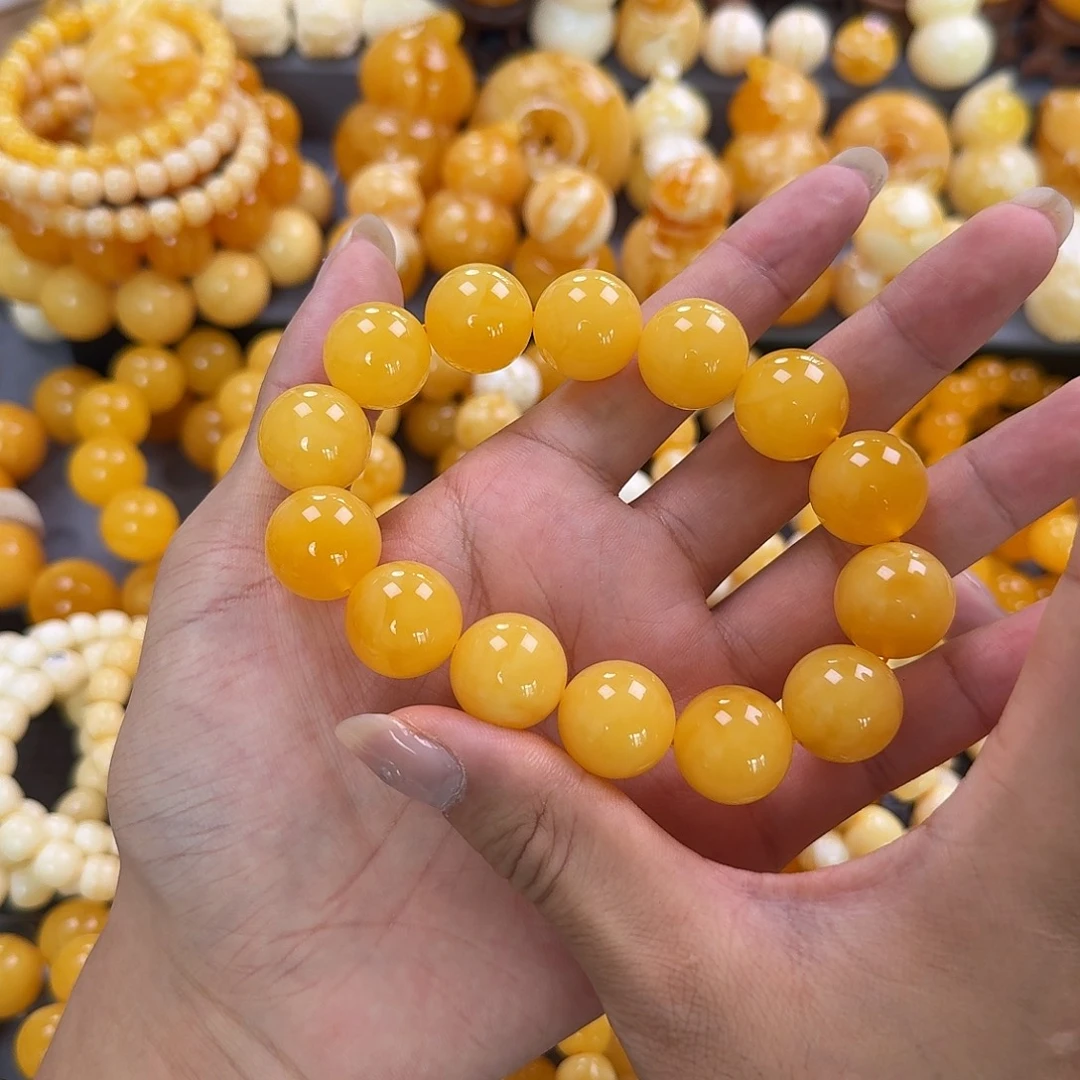 蜜蜡未镶嵌珠宝奇石同料18mm