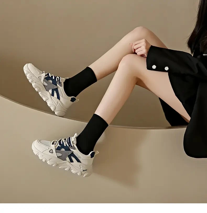 Ou Shi Yuan/欧诗媛运动鞋休闲老爹鞋厚底百搭透气潮鞋7856