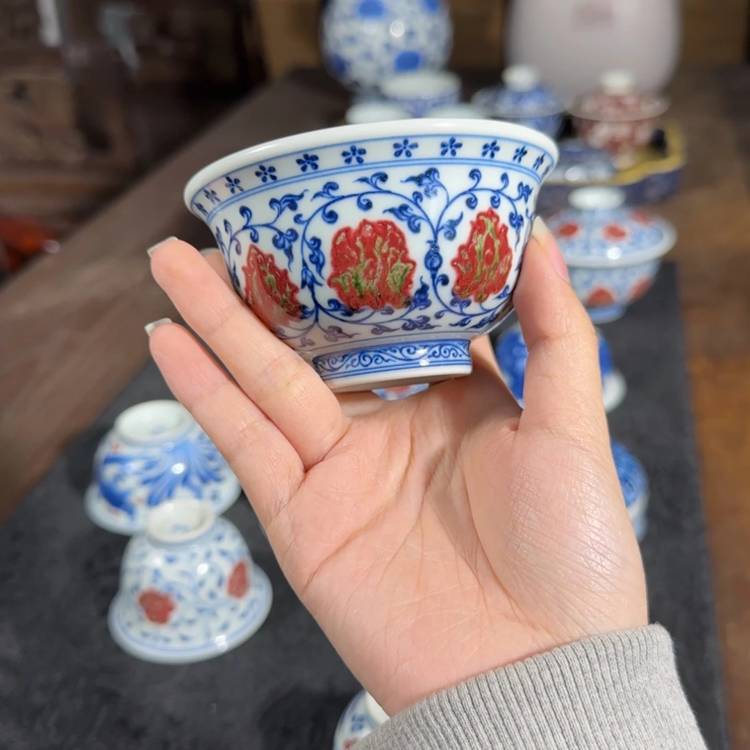 和然窑缠枝纹团花压手