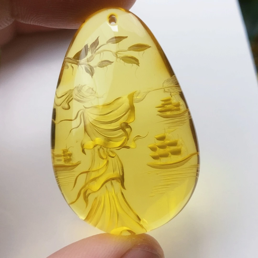 【闪购商品】金珀吊坠(不含链)未镶嵌