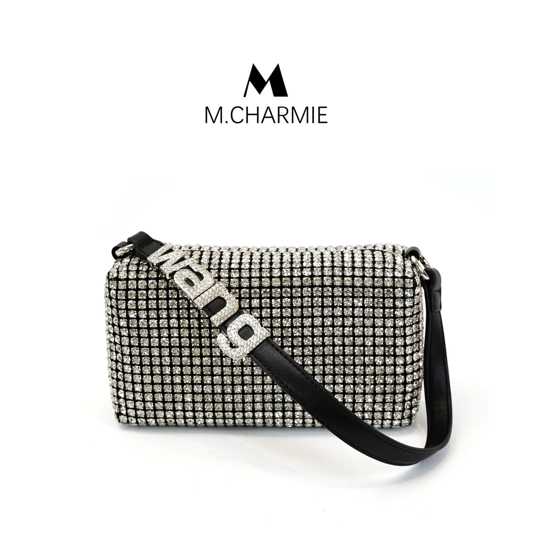 M.CHARMIE 2025新款轻奢时尚百搭包包 银色 K31TK002-1