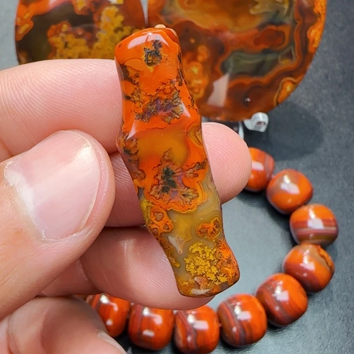 玛瑙/玉髓战国红玛瑙未镶嵌꧁****꧂