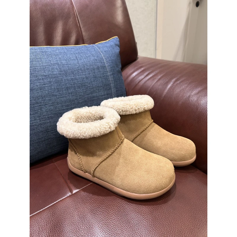 【大土豆】新款真皮毛极简风加毛大土豆雪地靴加绒时尚休闲