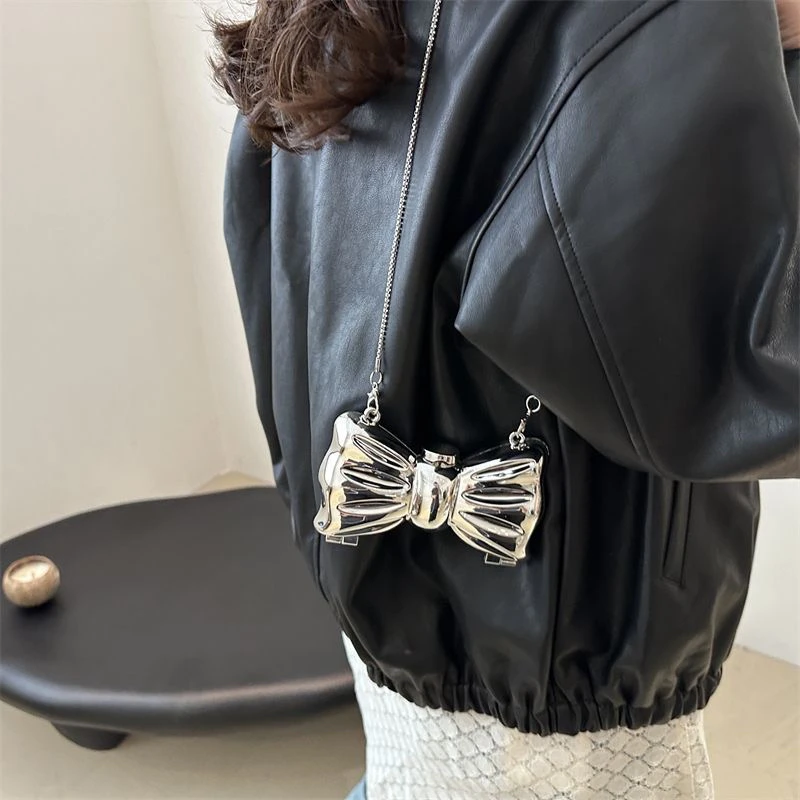 迷你亚克力蝴蝶结迷你小众设计装饰款口红斜挎包