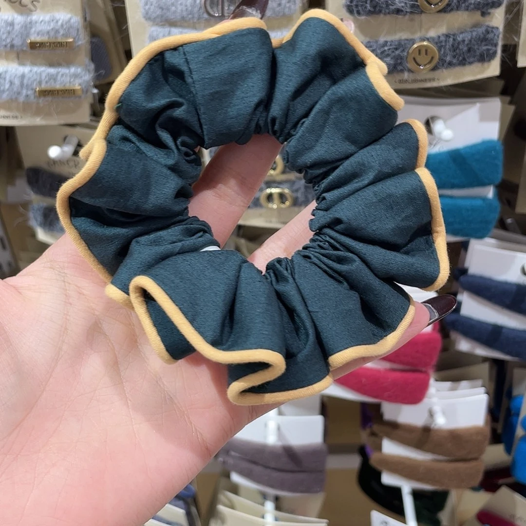 铁合金皮质绿色黄边发圈