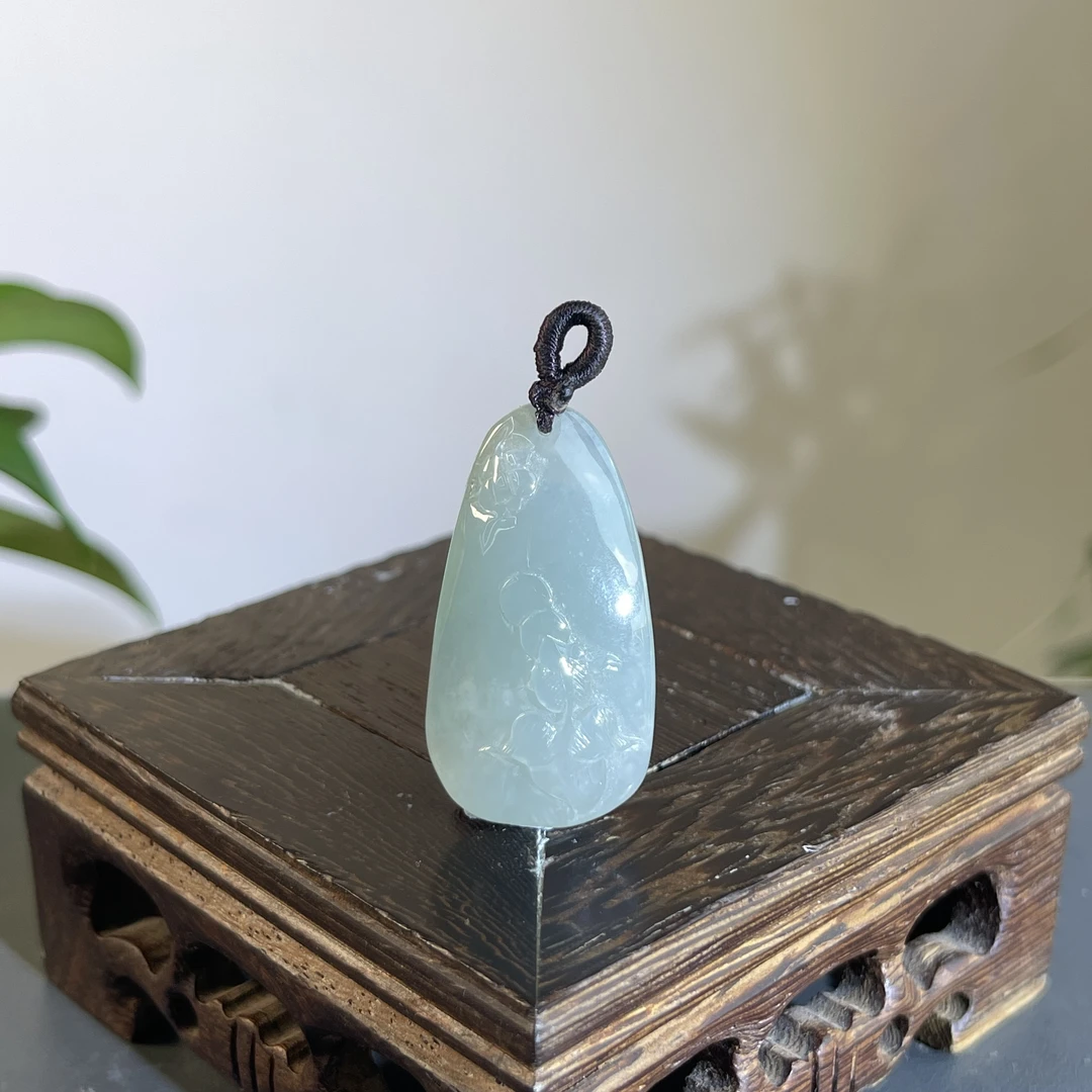 JTA06-25 天然缅甸翡翠A货 花开富贵