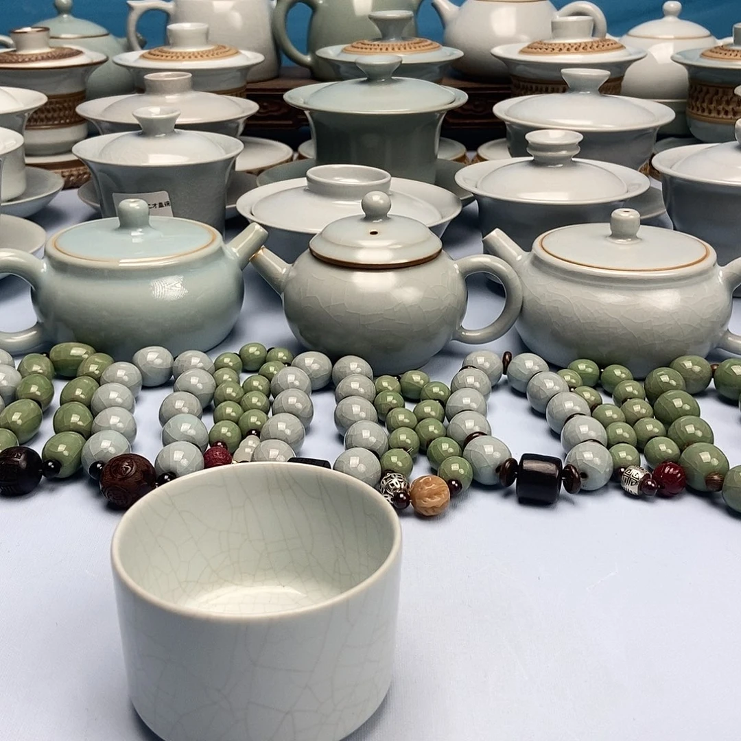 杯月白釉扳指杯原矿原釉原产地
