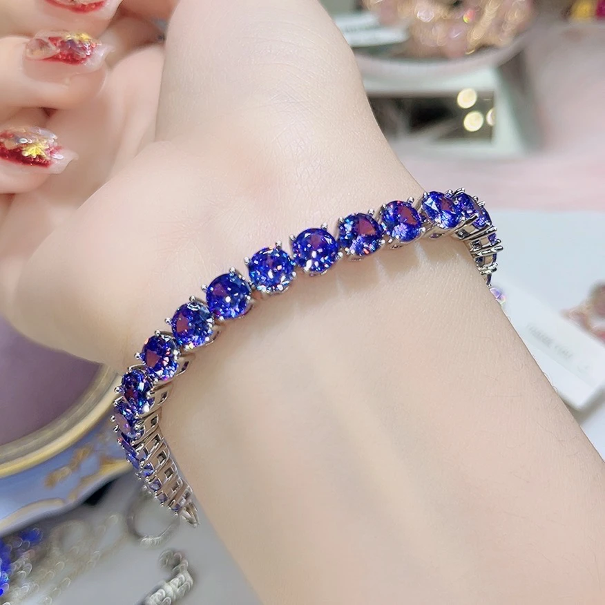 非金属莫桑石手链 993单排微镶重工手链