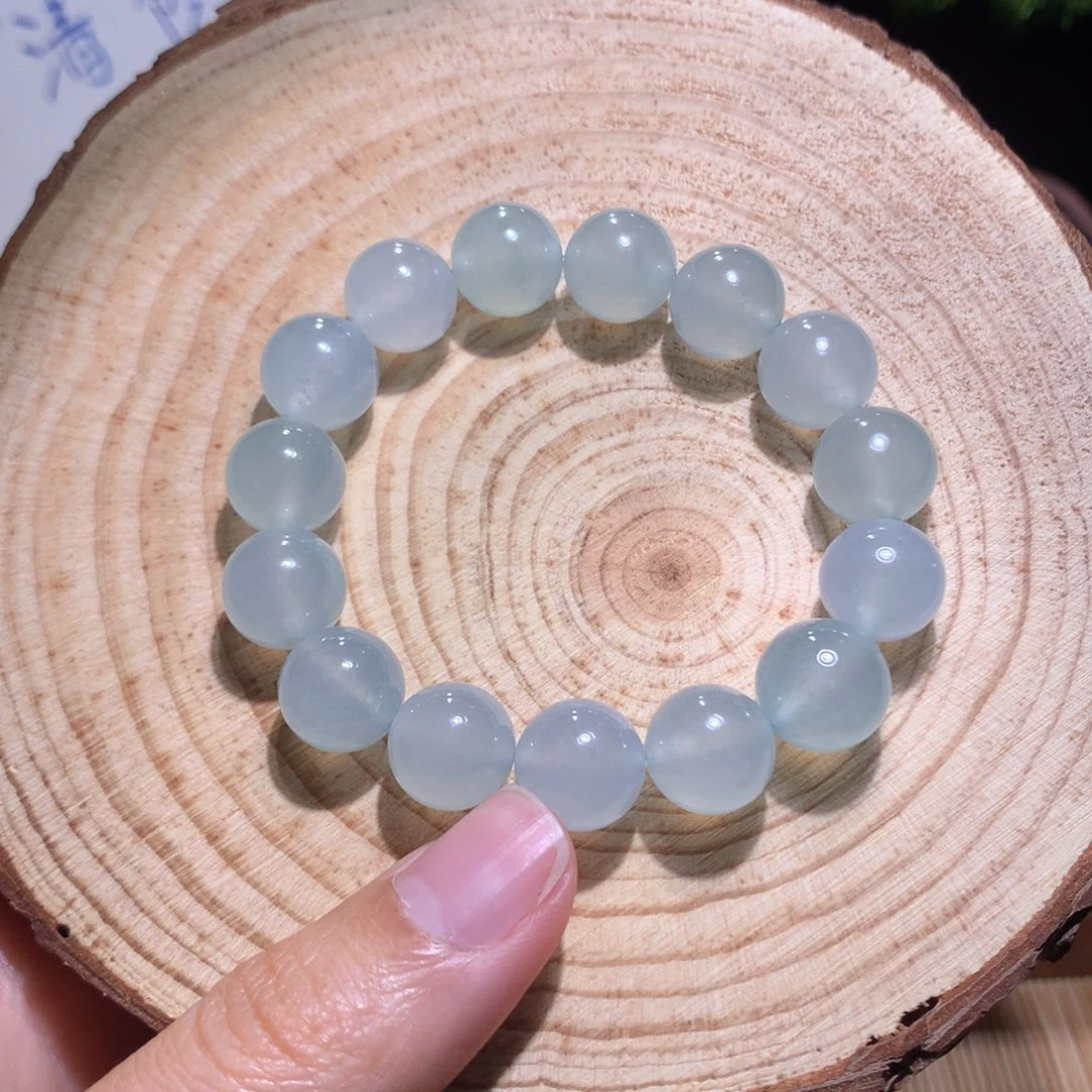 翡翠散珠特价天空蓝手串卡12