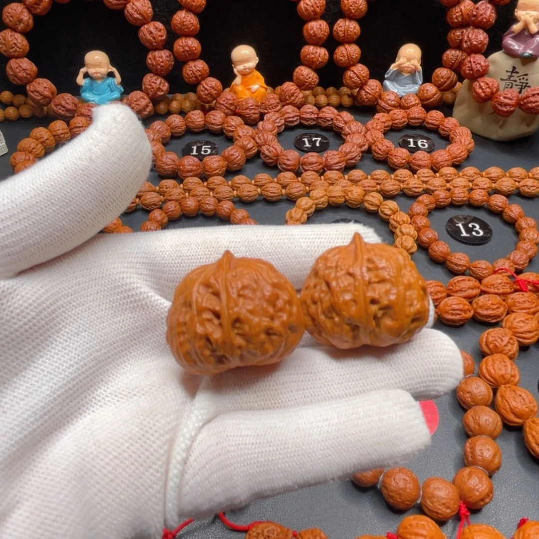 文玩核桃手串野生核桃秋子手捻