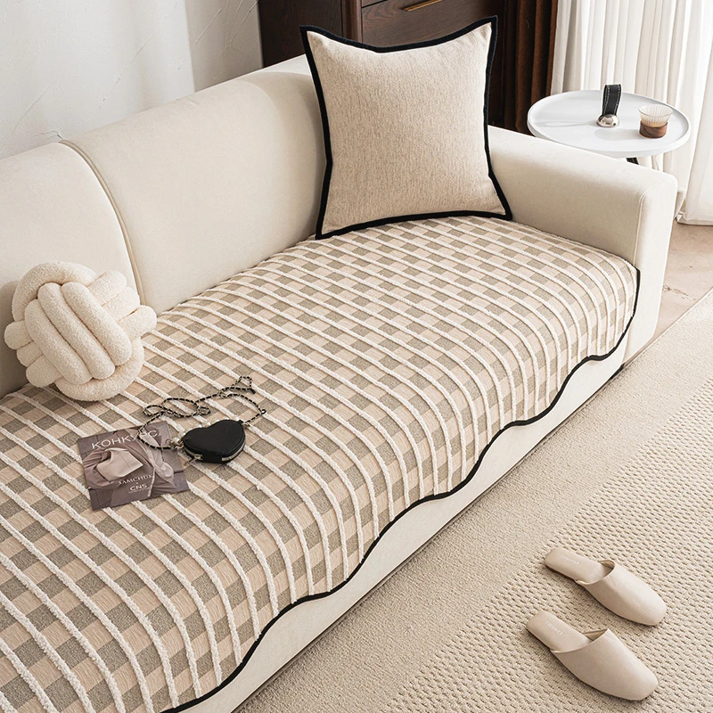 异形线断不规则异形沙发垫夏季防滑凉席坐垫沙发盖布简约全盖