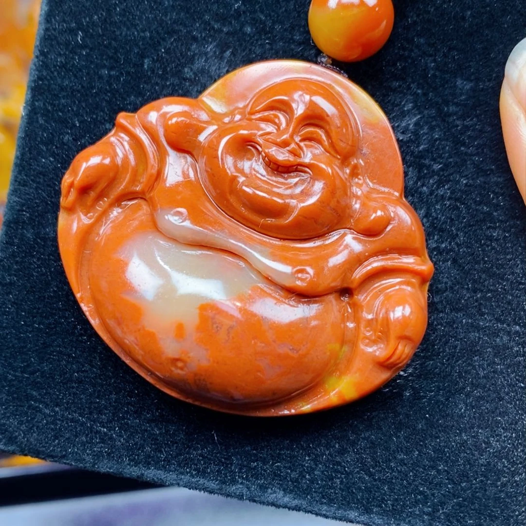 未镶嵌石英质玉（黄龙玉）吊坠(不含链)